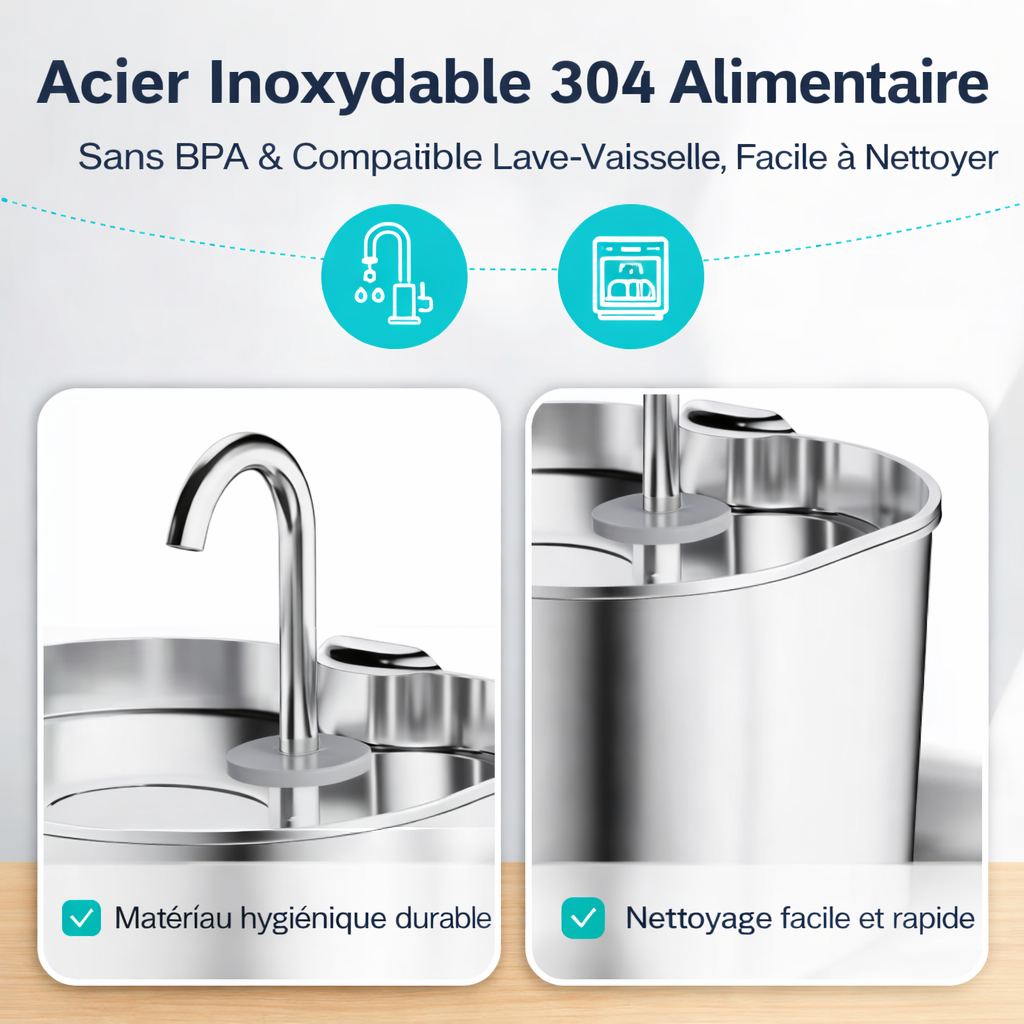 Fontaine à Eau Automatique pour Chat – Ultra Silencieuse & Filtrée