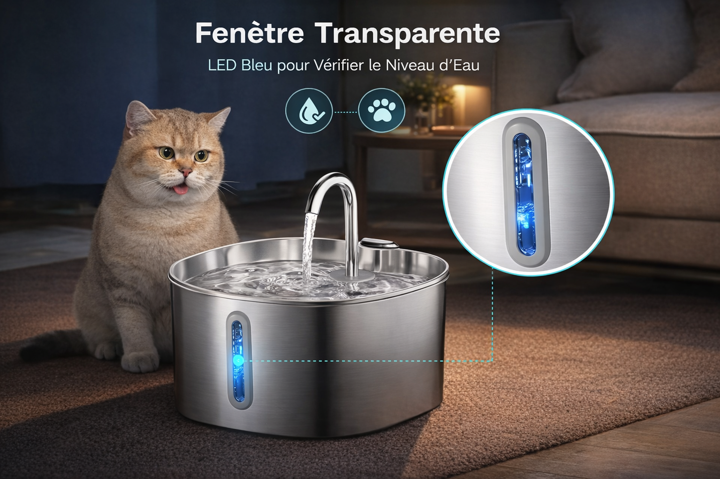 Fontaine à Eau Automatique pour Chat – Ultra Silencieuse & Filtrée